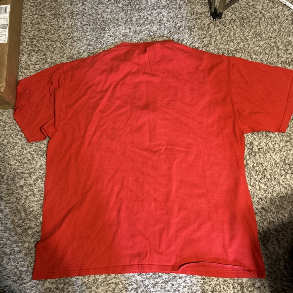 Texas Rangers, Red Short Sleeve 2XL T-shirt Blue/white Logo 2008 - Picture 4 of 4